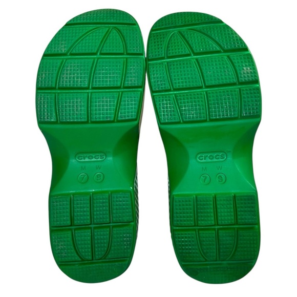 Crocs - Women’s ‘Stomp’ Fisherman High-Shine Platform Sandals - Green Ivy Size 9 - Picture 2 of 16